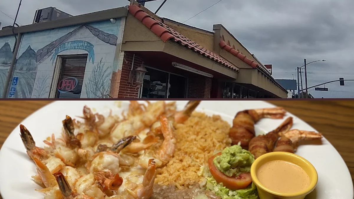 Casual dining room with warm Mexican restaurant decor.