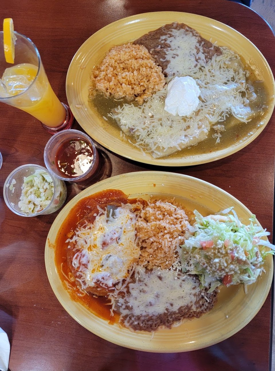 Tamal Plain Quesadilla with Rice & Beans